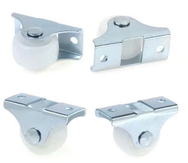 BÁNH XE TRỢ LỰC MINI IN 23-25 , Đường Ray Cố Định Con Lăn Nhựa Chống Mài Mòn Màu Trắng Phụ Kiện Nội Thất